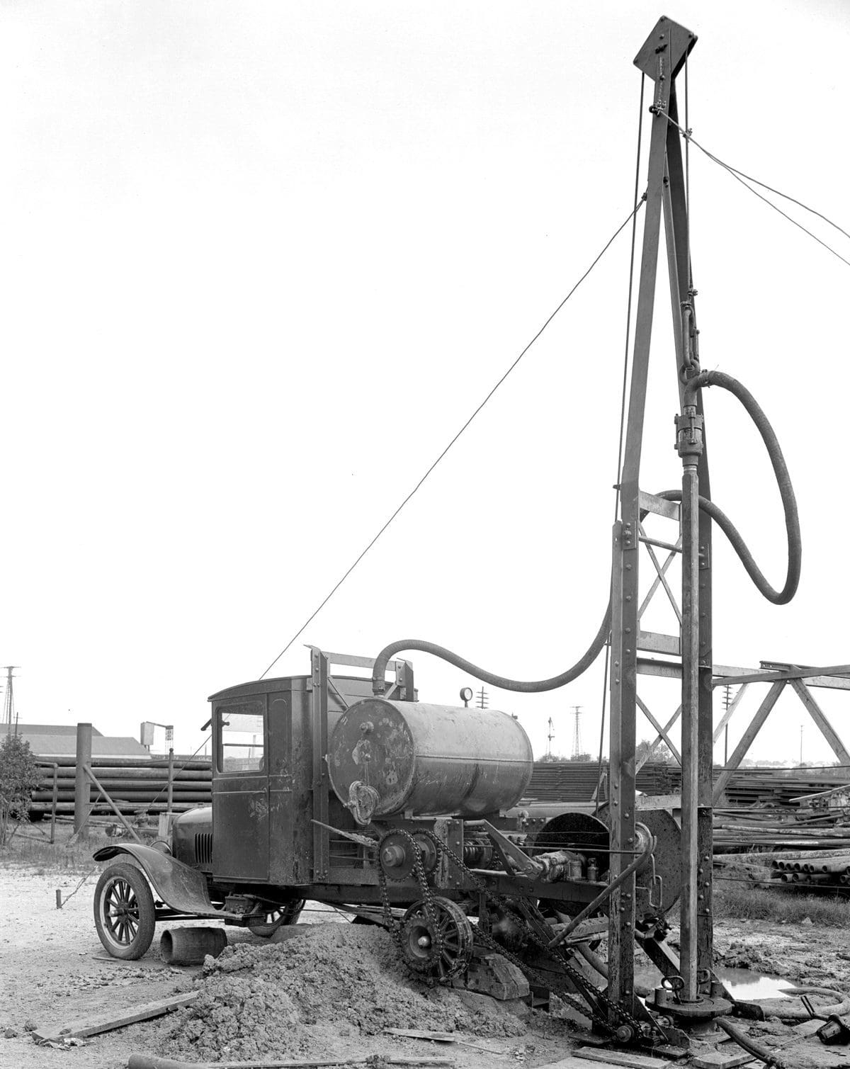 Portable rig truck print
