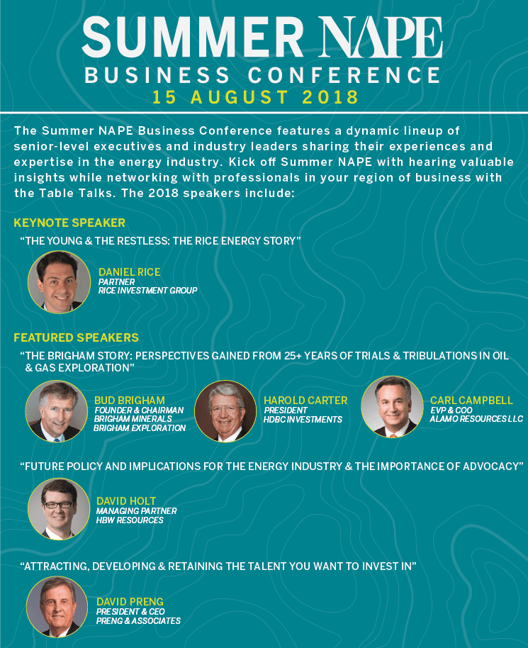 Summer NAPE Business Conference Speakers Announced