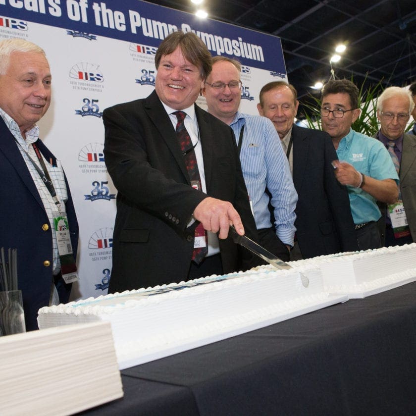 Turbo Lab Continues Educating Industry with 2019 Turbomachinery & Pump Symposia 2 35th Pump Anniversary Cake Cutting