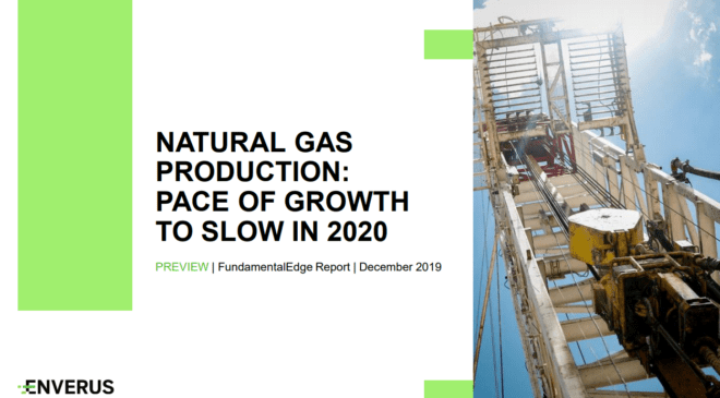 Natural Gas Growth to Slow in 2020