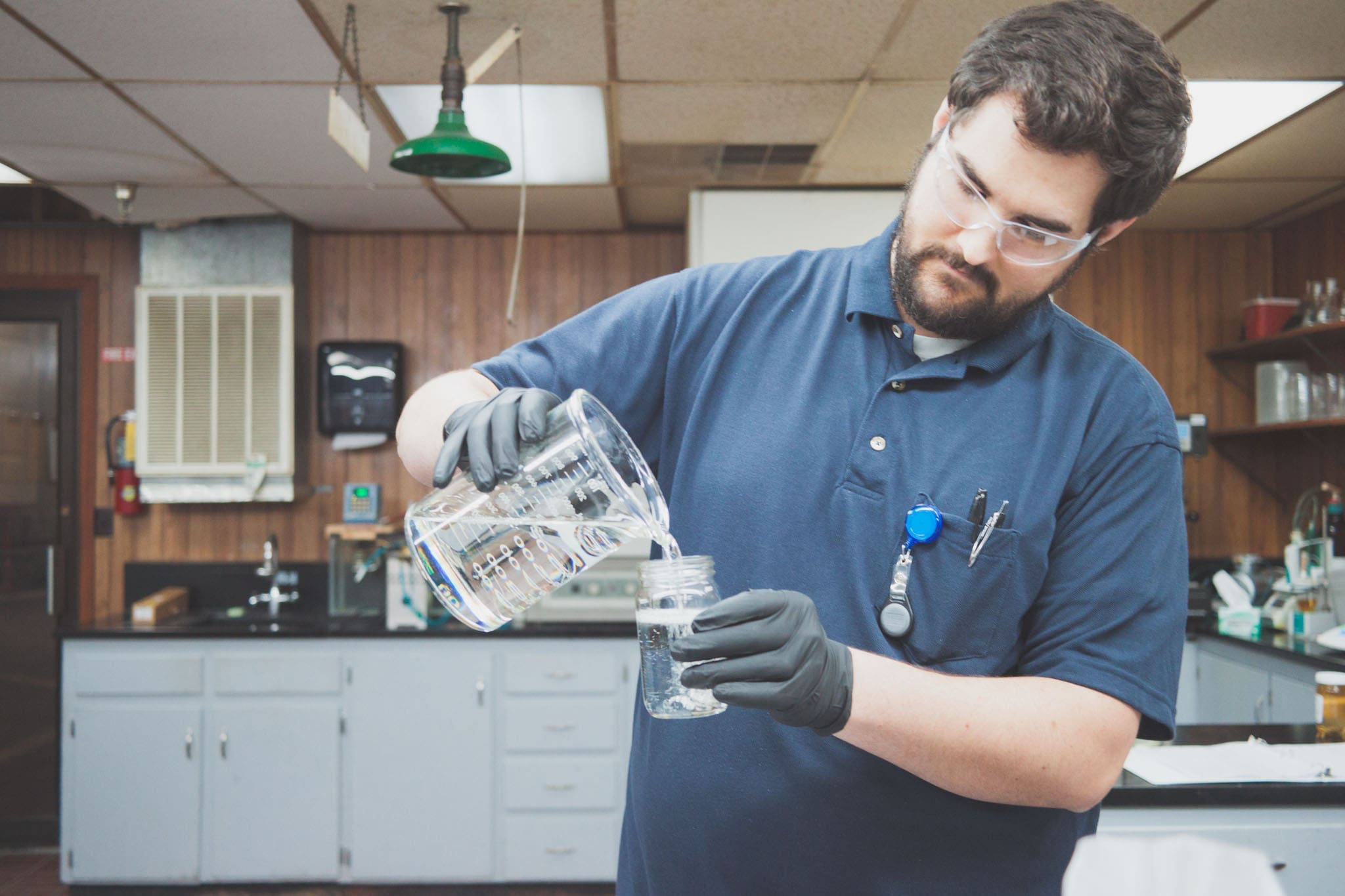 MFG Chemical Upgrades Georgia Manufacturing Plants; Enhances Position in Dioctyl Sodium Sulfosuccinate (DOSS) 2 DOSS Kings - MFG Chemical lab scientist testing to ensure there is no contaminant in the Dioctyl Sodium Sulfosuccinate (DOSS).