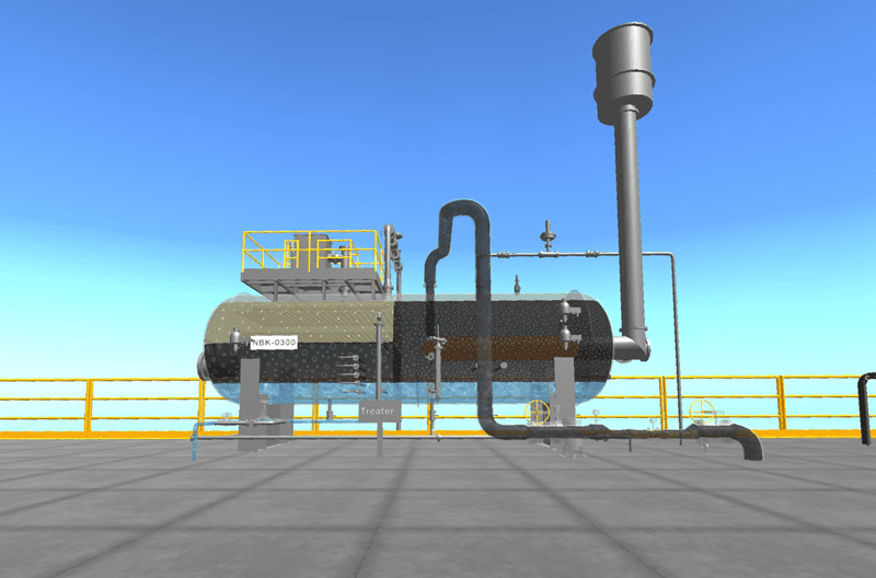 Utilizing Technology to Create a Customized Training Experience 1 iCAN and Danos are utilizing technology that gives users the ability to see the internal mechanics on platform equipment, like this heater treater vessel. This technology helps to expedite the learning curve during training as users can better understand equipment processes.
