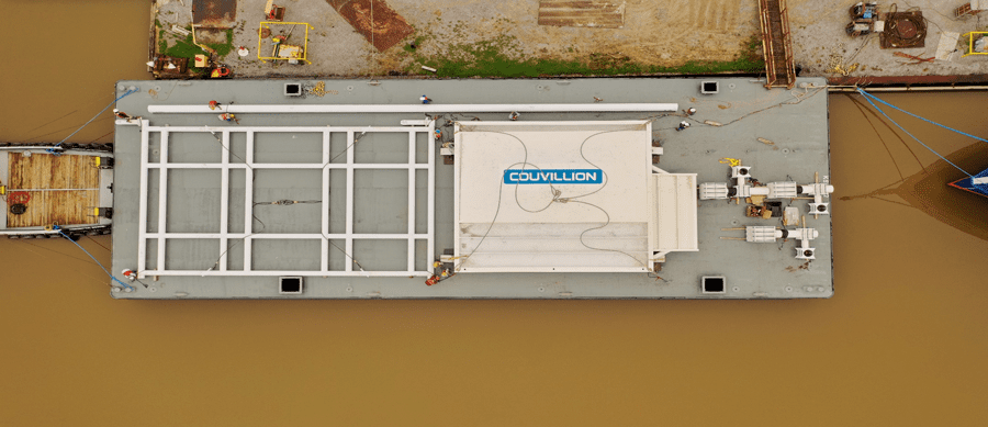 Transport of various components of the Couvillion containment system.