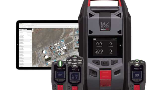 The G7 EXO proves multifaceted with its ability to remotely collect and transfer data from four different gas monitoring locations. Photo courtesy of Blackline Safety.