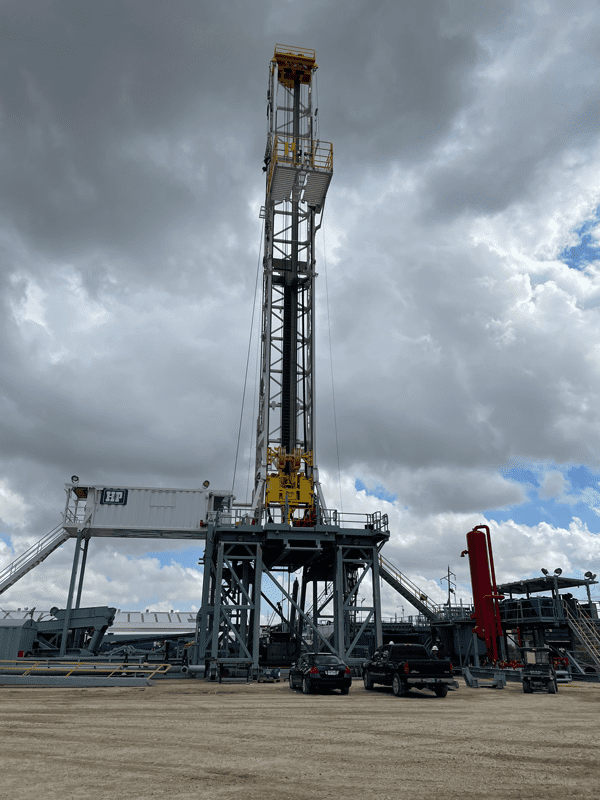 Rig 469 in Houston before it was recently shipped to Darwin, for deployment in the Beetaloo.