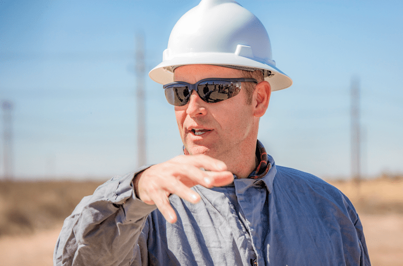 David Lawler in the field in the Permian Basin (West Texas, 2022). Photo courtesy of David Lawler.