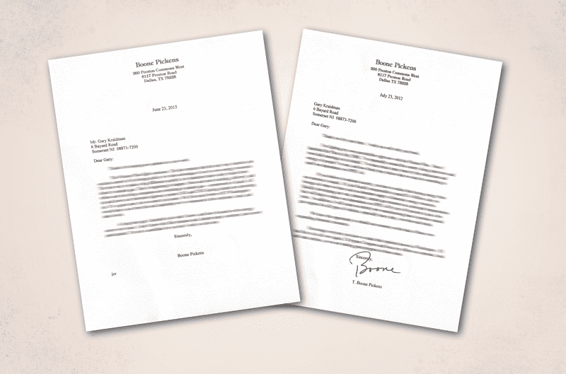 Treasured Letters From T. Boone Pickens 1 Treasured Letters From T. Boone Pickens