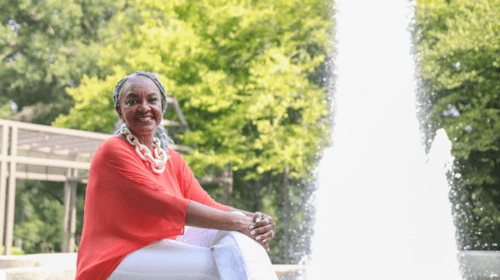 Dr. Valeria Edmonds at the Botanical Gardens in Memphis, TN. Photo courtesy of Jymae The Creative (IG @jymaethecreative).