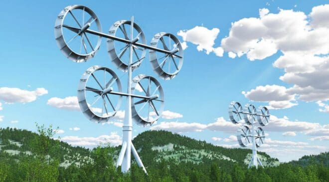 Up to 100 wind turbines in cluster — Japanese experts prove the tower design was a historic mistake and develop a 754-foot, 20-MW prototype 12 Up to 100 wind turbines in cluster