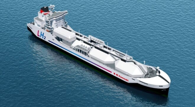 Hydrogen era, new chapter — Kawasaki Heavy Industries unveils a 50,000-m³ vessel and hits a global transport milestone 24 Hydrogen era new chapter Kawasaki Heavy Industries