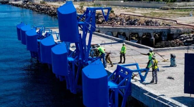 It could power 60,000 U.S. homes — Just by rocking with the waves and feeding on their energy 36 wave energy technology being installed above waves