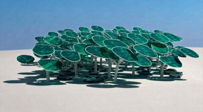 First a futuristic “solar forest” appeared inside Shanghai — Then it began hinting at a new way to power entire cities 40 solar forest