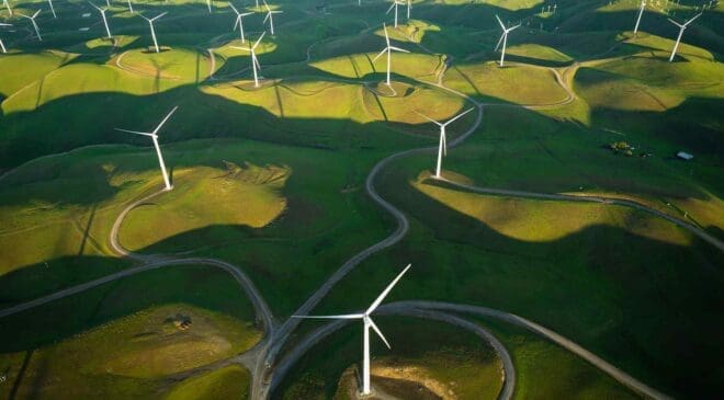 Wind turbines were meant to follow the wind, but they can actually slow it down and steal energy from each other 24 wind turbine farm