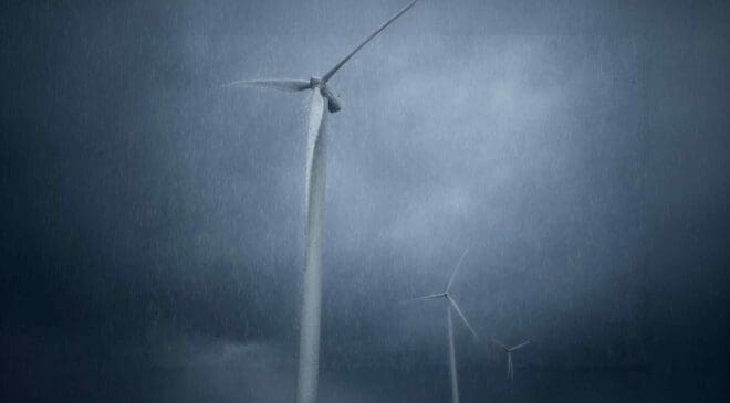 Experts tracked how wind turbines move for years until they discovered rain itself is slowly damaging them and threatening their future 10 wind turbines in the rain