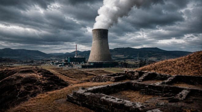 It was supposed to become a nuclear power plant until excavators uncovered what looked like a time machine from the Bronze Age, complete with animals, unknown people, and 10,000-year-old roundhouses still standing 35 nuclear power plant surrounded by historical site