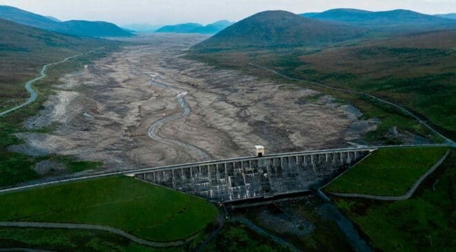 This hydroelectric dam was built to control a river, but over time it began drying out the very ecosystem it was supposed to protect 13 a hydroelectric dam's dried up reservoir