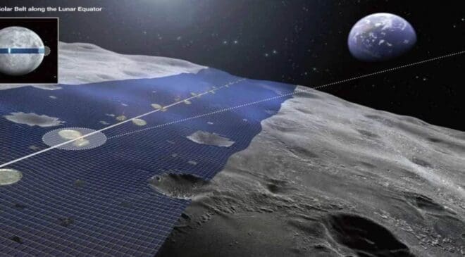 Japan wants to build a “Luna Ring” with 2 trillion solar panels around the Moon, turning a rare mineral in orbit into enough energy to dwarf what Earth consumes 6 solar panels stretching across the moon