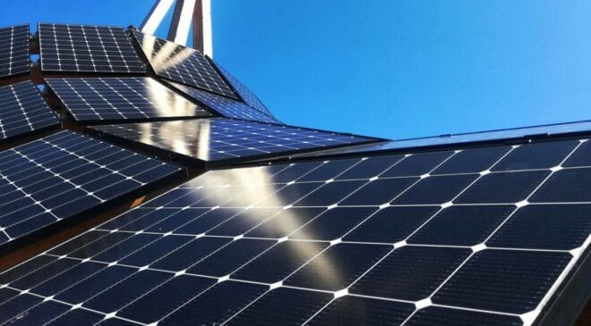 Solar panels absorb all colors except two, and now scientists have created a crystal that "converts the rainbow into energy 25 solar