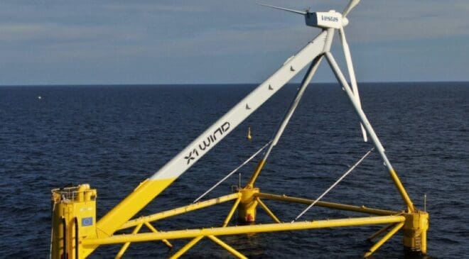 Spain is planning a floating “wind pyramid” that can generate energy in light winds and power 12,000 homes from the open ocean 2 x1 offshore wind turbine designboom 05