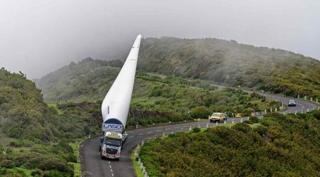 Wind turbine blades destined for landfills are being transformed into plastics three times stronger than nylon 35 giant turbine blade being transported