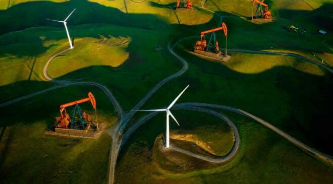 Over $2.5 billion in federal wind money is quietly flowing into gas plants and oil fields — and seven states are fighting back 4 drilling natural gas at wind farm