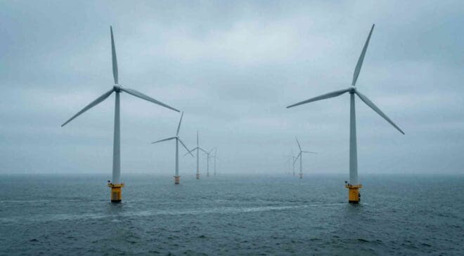 New study finds mesoscale wind models underestimate internal turbine wake losses at US East Coast offshore wind farms by more than half 12 Wind turbines