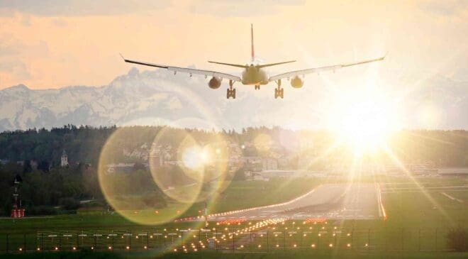 In Manchester, pilots reported a blinding glare during takeoff and investigators traced it back to the area's only solar farm 32 plane in takeoff over glaring solar farm