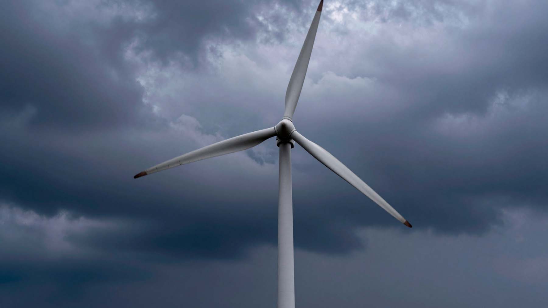 A parked wind turbine looks safe during a storm, but wind hitting its blades backward creates violent forces today’s safety models still cannot fully predict 1 12. GES A parked wind turbine looks safe during a storm