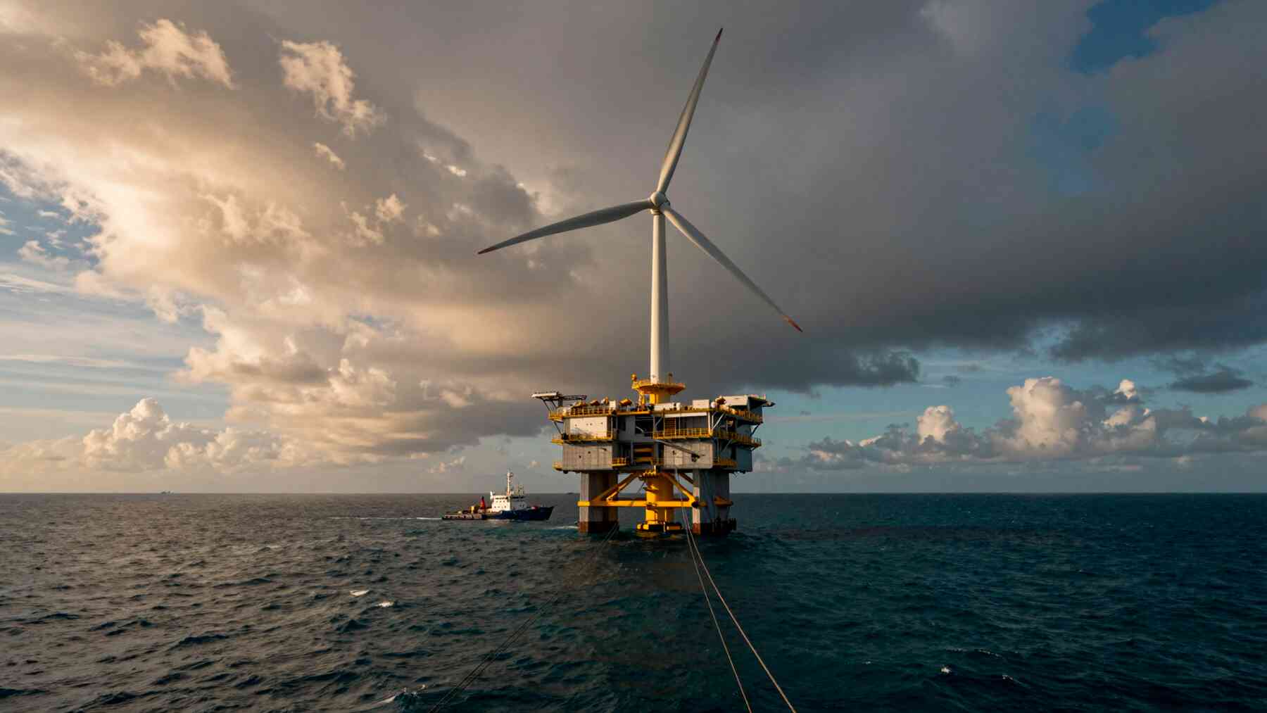China just sent a wind turbine taller than the Eiffel Tower into one of the world's most dangerous seas to power an oil field 1 13. GESTION China just sent a wind turbine taller than the Eiffel Tower into one of the worlds most dangerous seas to power an oil field