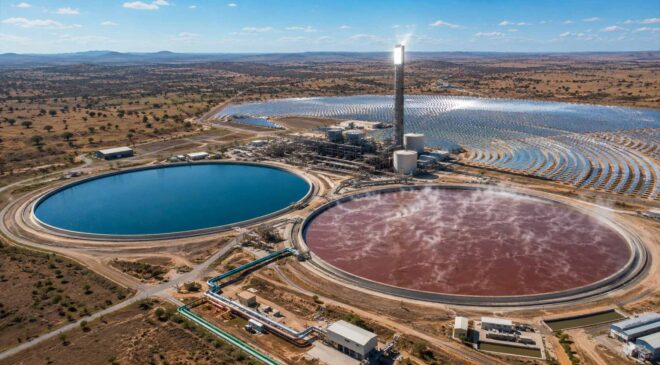 Brazil built a solar plant without a single battery and stores the sun’s heat in two giant pools, one hot and one cold 36 concentrated solar plant with two pools