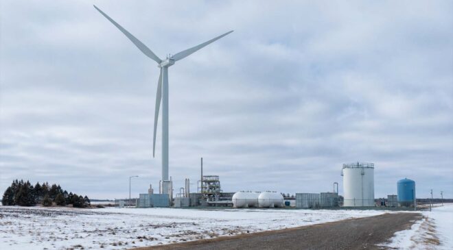 In Minnesota, one wind turbine stopped producing only electricity and started making something else using nothing but wind, water, and the air around it 48 wind turbine producing more than electricity