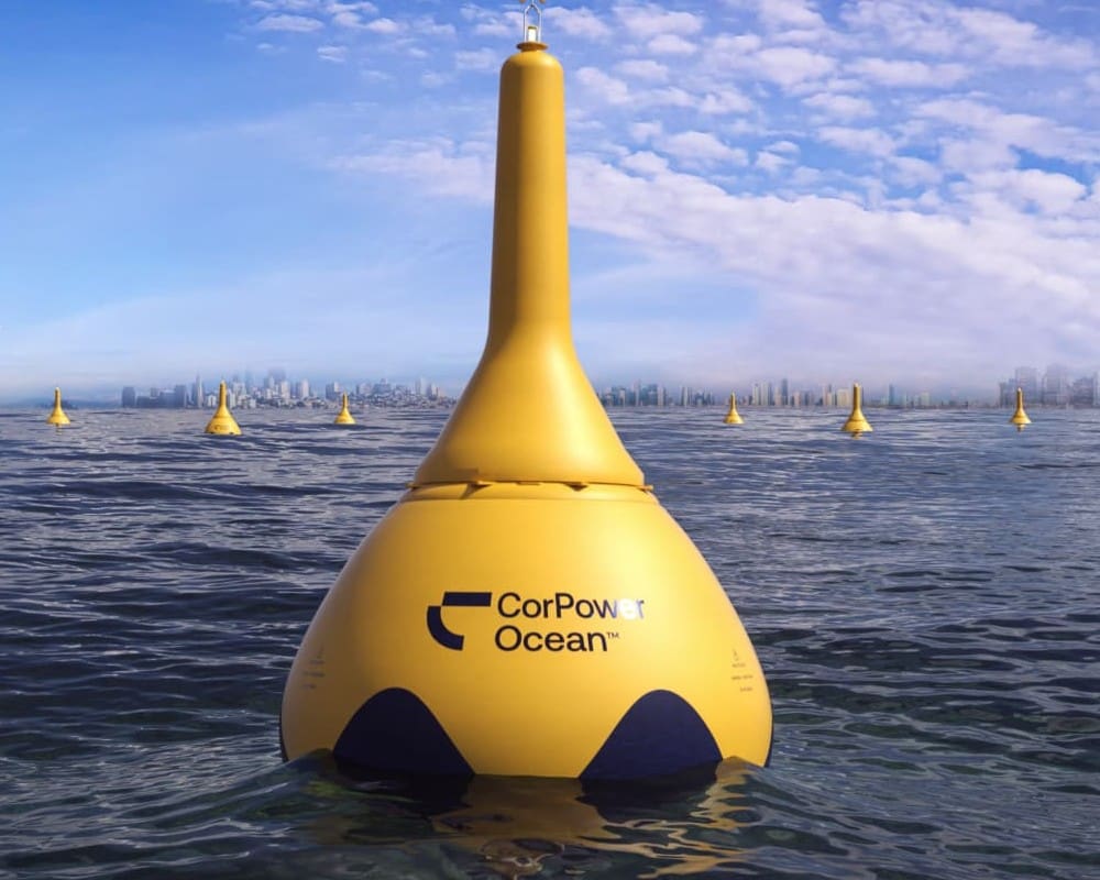 Portugal is testing a buoy that disappears beneath the waves during storms and resurfaces when the sea can power a city the size of Miami 2 CorPower Ocean Wave Farm