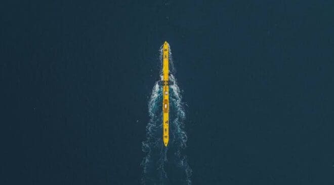 Every six hours, 14 billion metric tons of water crash through Canada's most powerful tides, and giant turbines are about to turn them into electricity for 2,000 homes 29 giant turbines turn tidal waves into electricity