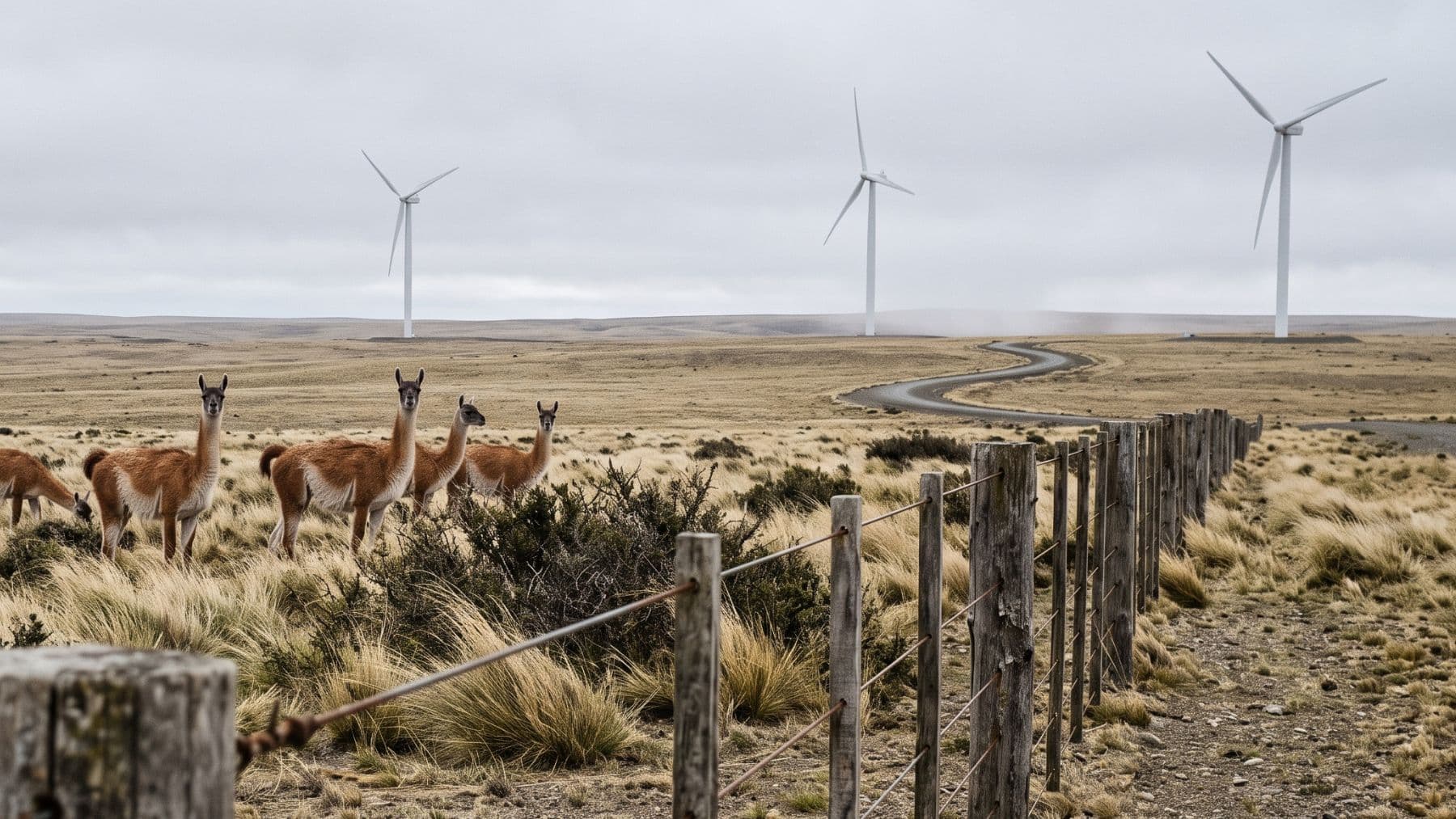 A bladeless wind turbine swaying in an open Spanish field
