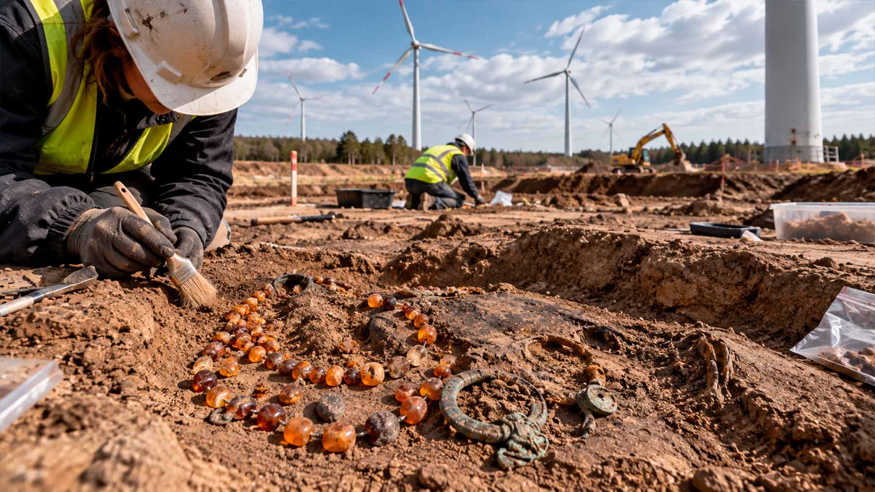 uncovering artifacts at wind farm