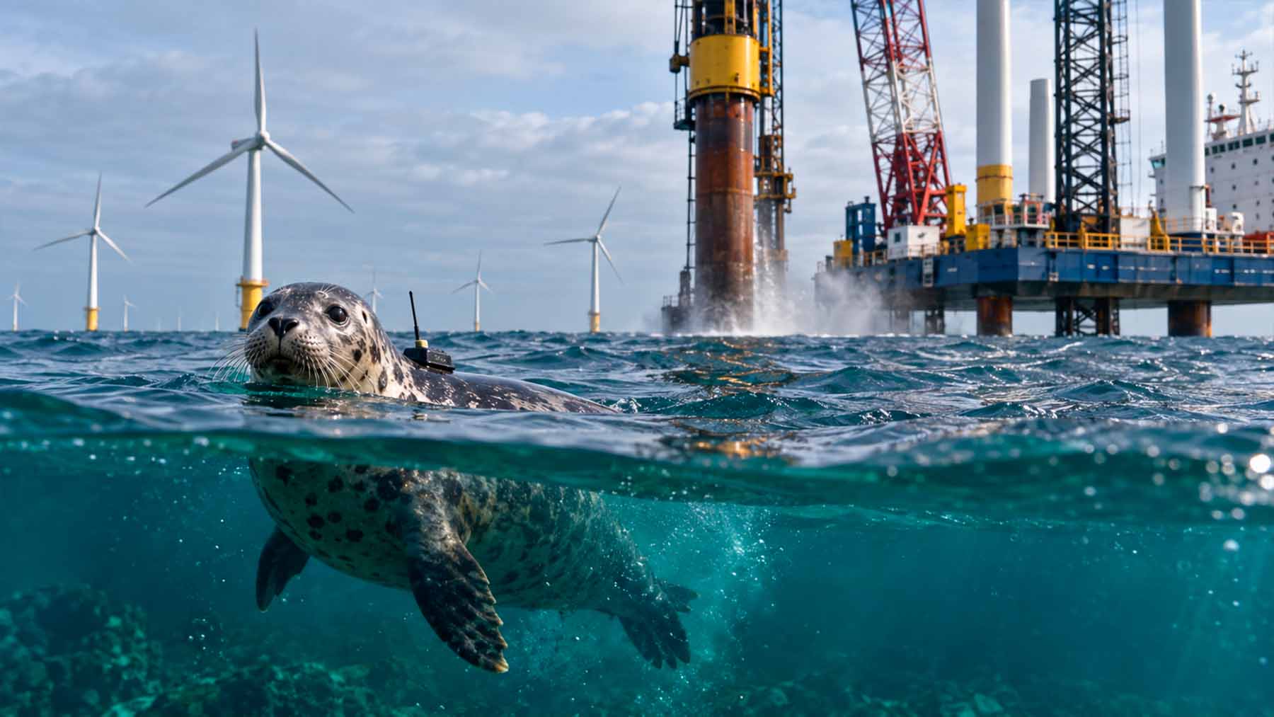 offshore wind farm pile driving