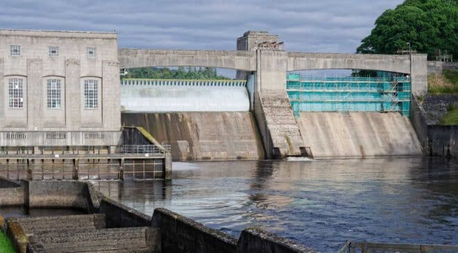 Scotland's Pitlochry Dam hydropower facility