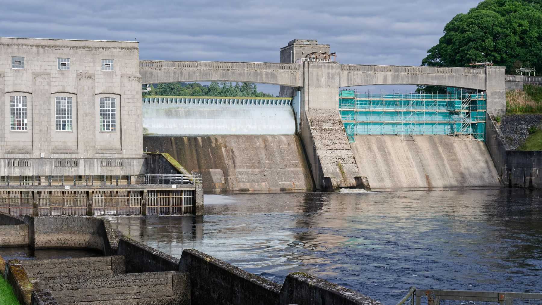 Scotland's Pitlochry Dam hydropower facility