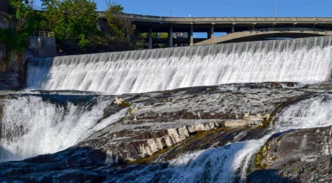 Swift Dam with floating fish collector