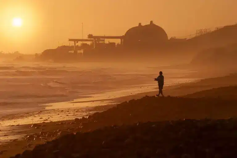 Beside a Marine Corps surf break in San Diego County, 73 canisters of spent nuclear fuel sit buried in a crumbling coastal bluff, and the ocean is closing in