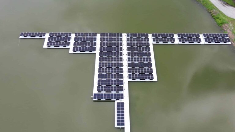 In Bonita Springs, Florida, panels float across a sewage treatment pond carrying 1.5 megawatts of capacity, and the water meant for flushing keeps the hardware running cooler