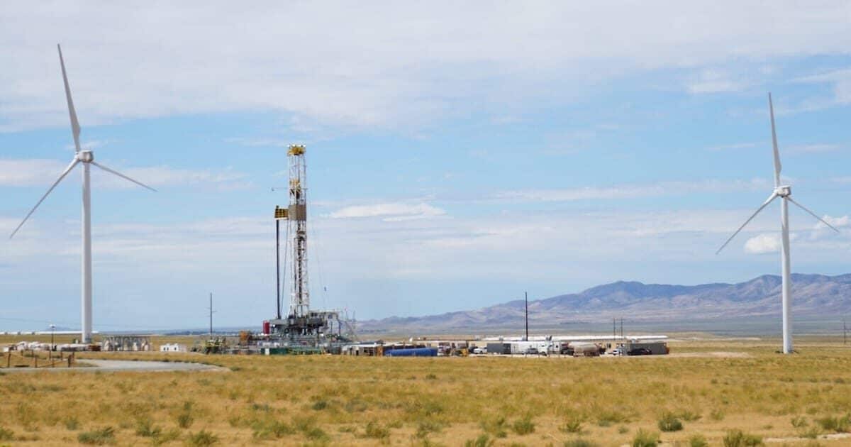 Cape Station enhanced geothermal systems wellhead surface piping in Utah desert, drilled 10 000