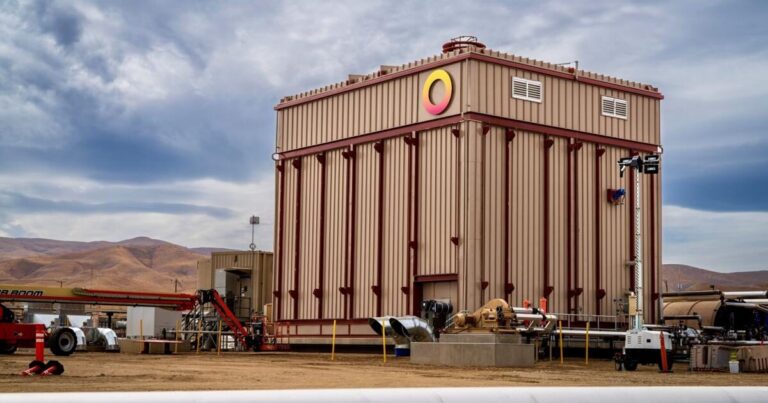Steel heat battery unit delivering bricks heated steam at an oil facility, kern county oil