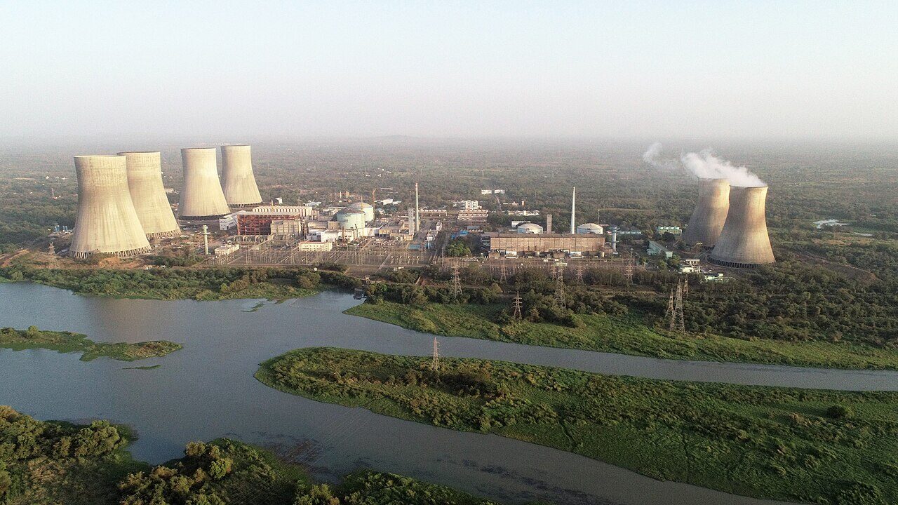 San'ao reactor dome beside Zhejiang bay at blue hour, off zhejiang s