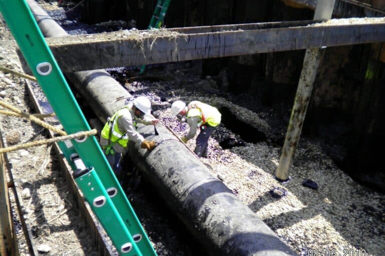 A patch welded onto a Michigan pipeline near Sterling Heights failed after leaking about 15 barrels of crude, and federal inspectors found the repair had no paperwork at all 5 Excavated pipeline repair sleeve exposed in a Sterling Heights trench, patch welded onto