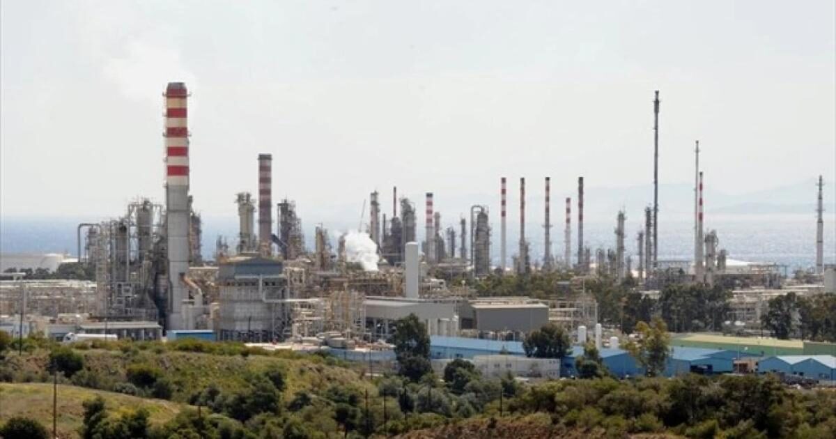 Heat exchanger pipework at the Corinth refinery after the gas release blast, two heat exchanger